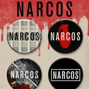 Narcos Logos Buttons 4 PACK