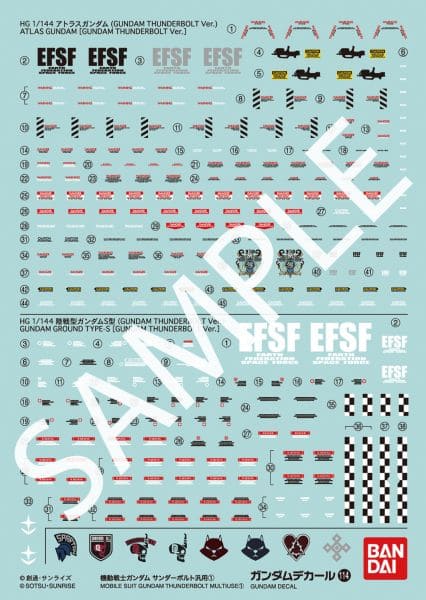 Gundam Decal 114 Gundam Thunderb Multi 2 - immagine 2