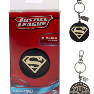Jla Superman Golden Logo Metal Keychain