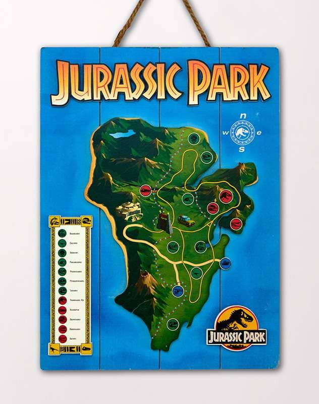 Jurassic Park Wooden Poster