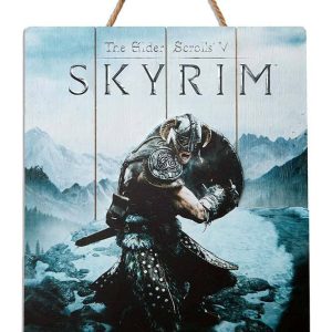 Skyrim Aereal Wooden Poster