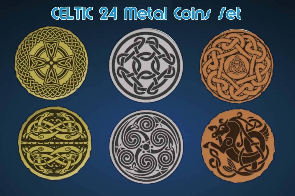 Celtic Metal Coins Set (24) - immagine 2