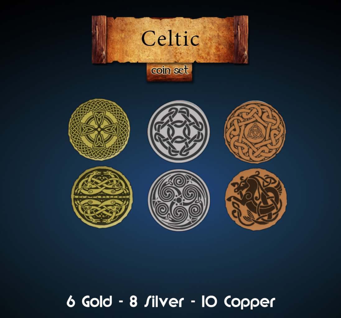 Celtic Metal Coins Set (24) - immagine 3