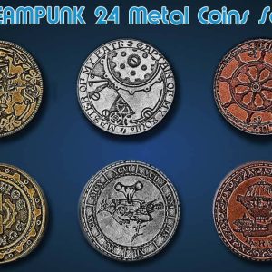Steampunk Metal Coins Set (24)