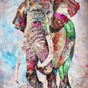 Acquerello Con Elefante Diamond Painting | Seos Shop ®