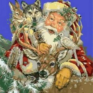 Babbo Natale Con Alcuni Animali Diamond Painting | Seos Shop ®