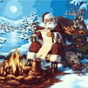 Babbo Natale Si Scalda Al Fuoco Diamond Painting | Seos Shop ®
