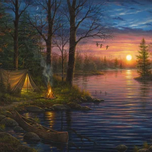 Camping ai margini del lago Diamond Painting | Seos Shop ®