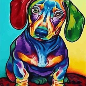 Cane A Colori Con Orecchie Rosse E Verdi Diamond Painting | Seos Shop ®