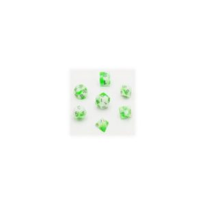 Set 7 Dadi D&D Fosforescenti Bianco-Verde