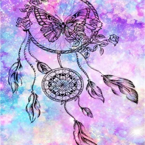 Diamond Painting - Acchiappasogni con farfalle Diamond Painting | Seos Shop ®