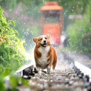 Diamond Painting - Cane sulle rotaie Diamond Painting | Seos Shop ®