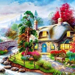 Diamond Painting - Casa Vicino Al Piccolo Fiume Diamond Painting | Seos Shop ®