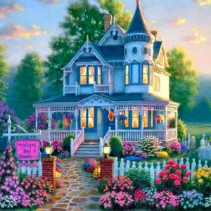 Diamond Painting - La villa e il suo giardino fiorito Diamond Painting | Seos Shop ®