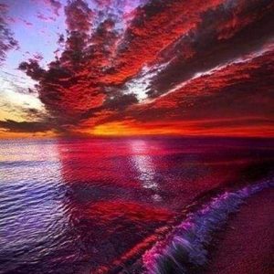 Diamond Painting - Onda E Cielo Rosso Diamond Painting | Seos Shop ®