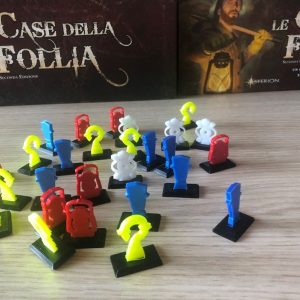 32 segnalini 3D a colori –  Pimp up Le case della follia seconda edizione – Meeple Lab