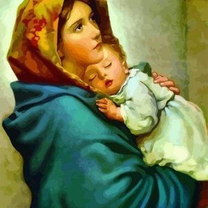 Madre Che Tiene Il Suo Bambino Diamond Painting | Seos Shop ®