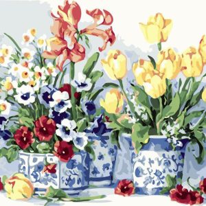 Mazzi di fiori in vasi decorati Diamond Painting | Seos Shop ®