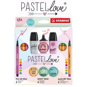 Confezione Stabilo PastelLove 18 pz mini