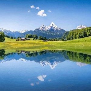 Riflessi Della Montagna Sul Lago Durante L'Estate Diamond Painting | Seos Shop ®