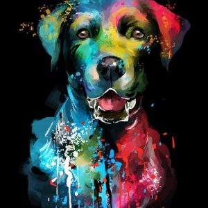 Ritratto Canino Colorato Alla Moda Diamond Painting | Seos Shop ®