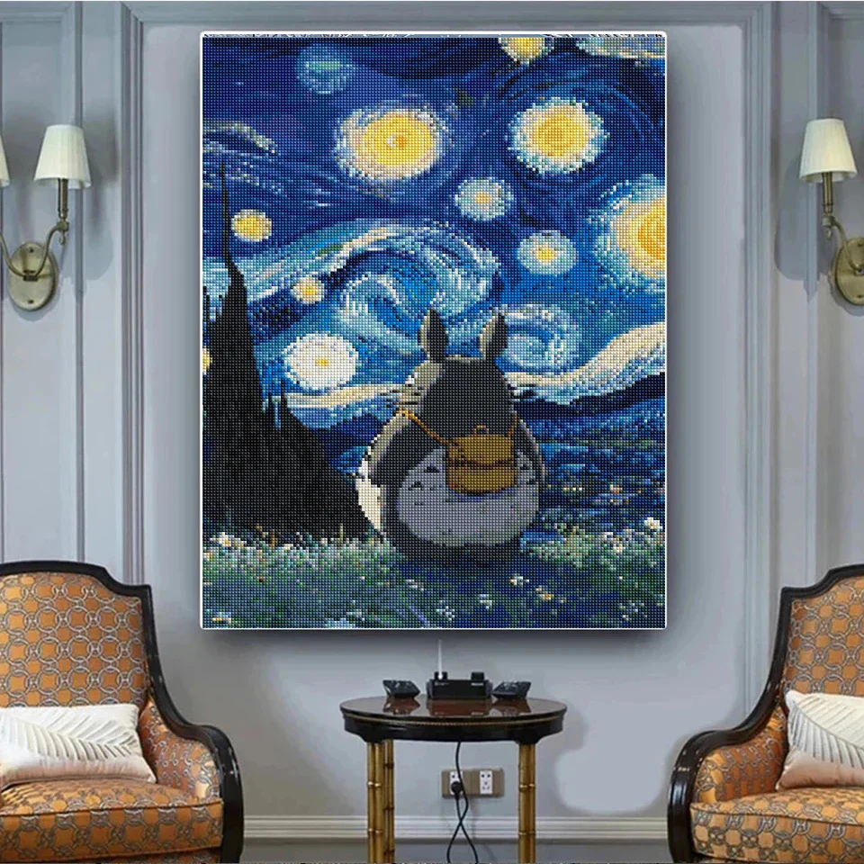 Anime Van Gogh Notte Stellata 5D - Pittura Diamante | DiamondPaintings.it - immagine 5