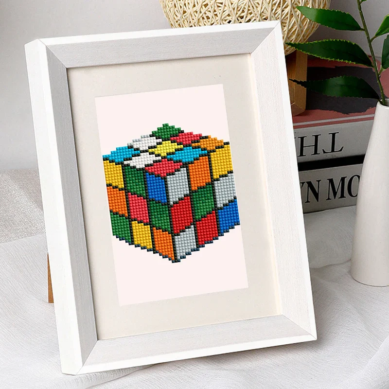 12 pezzi, Mini dipinti di diamanti da gioco retrò, ornamenti per la decorazione del Desktop di casa, 5.9x7 pollici senza cornice - immagine 7