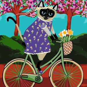 Siamese in bicicletta Diamond Painting | Seos Shop ®