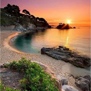 Spiaggia al tramonto Diamond Painting | Seos Shop ®