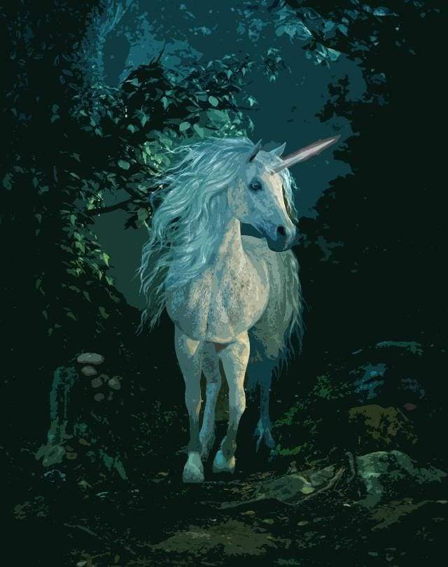 Unicorno Bianco Di Notte Diamond Painting | Seos Shop ®
