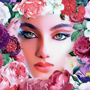 Viso incorniciato dai fiori Diamond Painting | Seos Shop ®