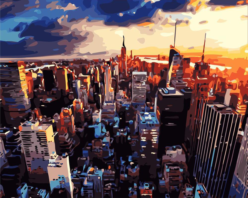 Vista dal grattacielo Diamond Painting | Seos Shop ®