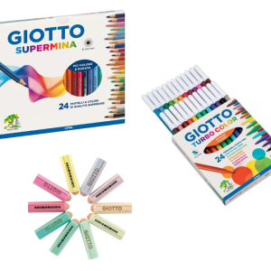 Kit Pennarelli (24) e Matite Colorate Giotto (24) + omaggio