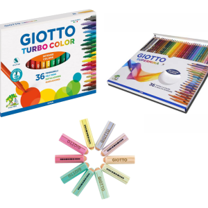 Kit Pennarelli (36) e Matite Colorate Giotto (36) + omaggio