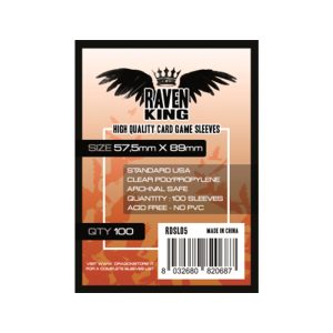 CARD SLEEVES RAVEN KING SERIE DARK ORANGE – 57,5×89 (100 pcs)