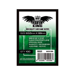 CARD SLEEVES RAVEN KING SERIE GREEN – 63,5×88 (100 pcs)