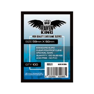 CARD SLEEVES RAVEN KING SERIE LIGHT BLUE – 59×92 (100 pcs)
