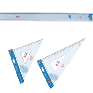 Kit Tecnologia scuola: 2 squadre (35cm) + 1 riga (60cm)